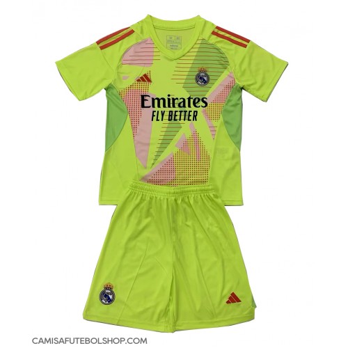 Camisa de time de futebol Real Madrid Goleiro Replicas 3º Equipamento Infantil 2024-25 Manga Curta (+ Calças curtas)